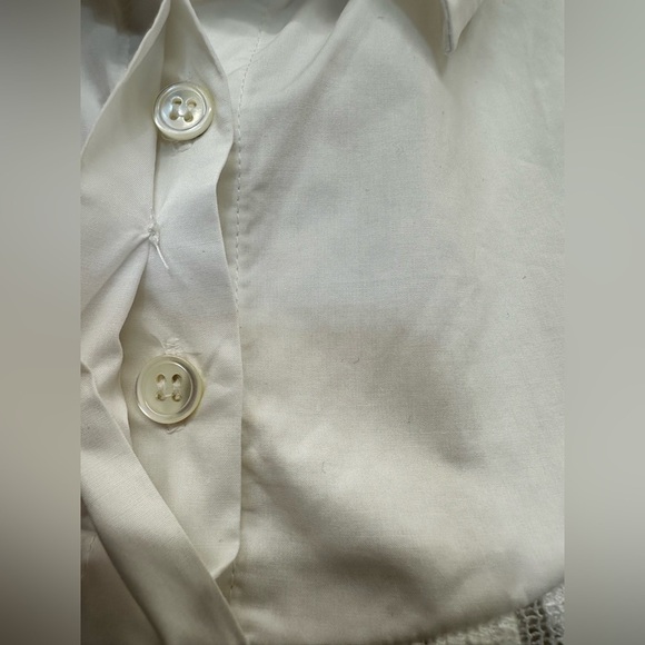 Anthropologie HD in Paris White Lace Poplin Swing Dress - Picture 9 of 10